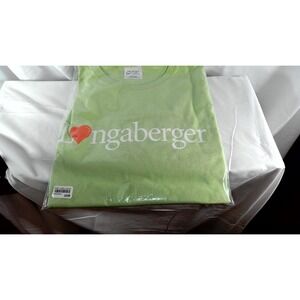 Longaberger T-Shirt Ladies XXL Lime Green Heart Logo - NEW